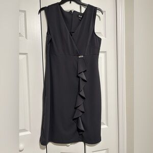 SLNY Charcoal Evening Dress